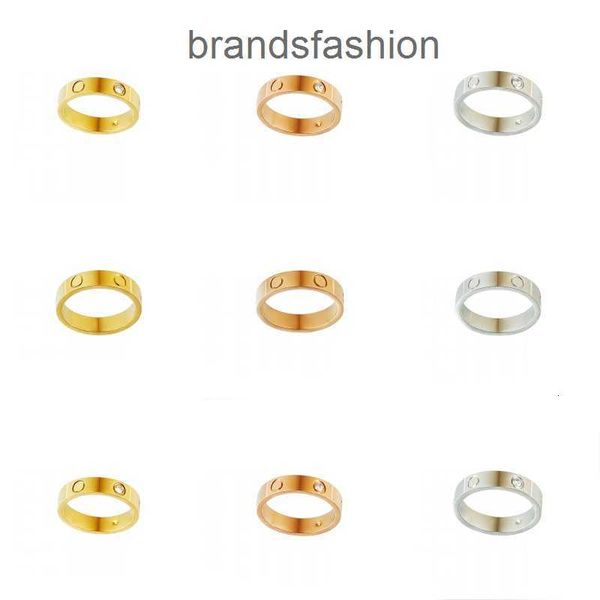 

designer rings titanium steel ring bague silver gold love men and women rose gold jewelry for lovers couple 4mm 5mm 6mm gift wedding luxury