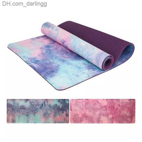 

183*66 / 61cm wide yoga exercise mat lightweight suede tpe pilates fitness mat exercise non-slip yoga pad healthy gym sports mat q230826