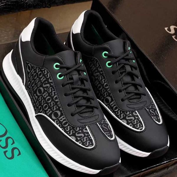 

boss counter synchronizes high edition high end men's shoes soft sole durable fashion casual high beauty new product men's trendy, Black