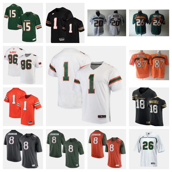 

miami hurricanes football jersey 33 marcellius pulliam 78 mccoy 7 xavier restrepo 55 jacob lichtenstein 3 akheem mesidor 84 cam mccormick 43, Black
