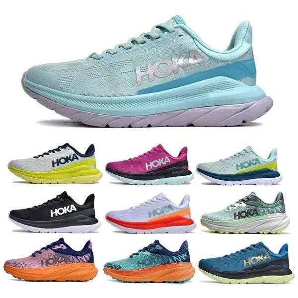 

hoka mach 4 challenger atr 7 running shoes hokas 5 green pink 2023 mens women man woman run tennis tenis trainer sneaker size 5.5 - 12