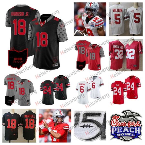 

2023 ohio state buckeyes stitched 3 cameron martinez 17 mitchell melton 85 bennett christian 81 sam hart 76 miles walker 84 joe royer 73 gra, Black