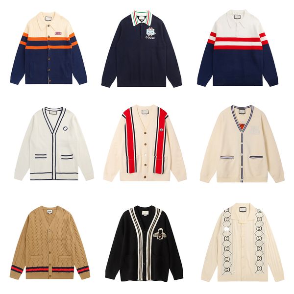 

designer sweater women knit cardigans hoodies sweatshirts autumn and winter clothing embroidery knitwear men's and women's couple, White;black