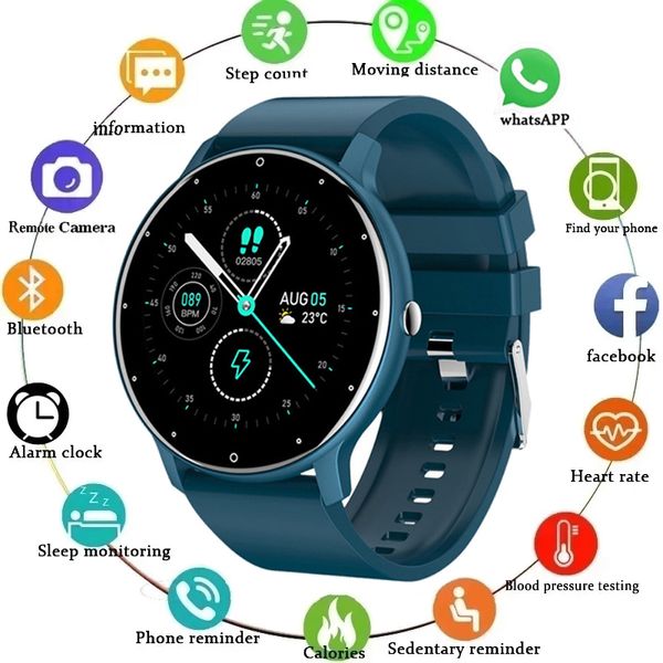 

new smart watch men and women sports watch blood pressure sleep monitoring fitness tracker waterproof watches for ios android