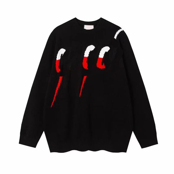 

2023 designer men's sweater women's sweater long sleeve wool knit fabric letter embroidery fashion pullover sweater men knitwear, White;black