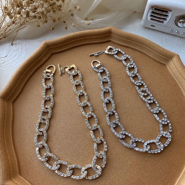 

cuban link chain fine hip hop iced out necklace pig nose designer choker, Silver