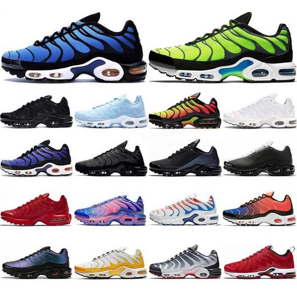 

plus tn size us 12 running shoes mens womens tns requin se terrascape triple black all white pink blue red green trainers outdoor sports sne