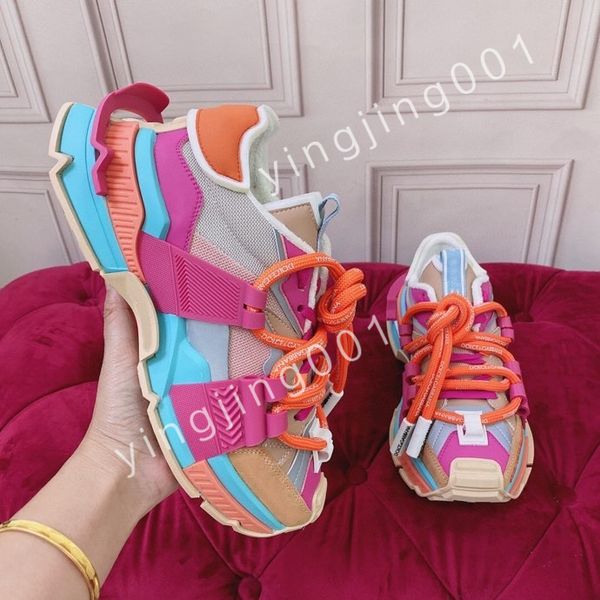 

2023 new luxury casual shoes man platform shoes popular models multicolor matching retro sneakers fashion chaoliu shoes size 35-41 hc220704, Black