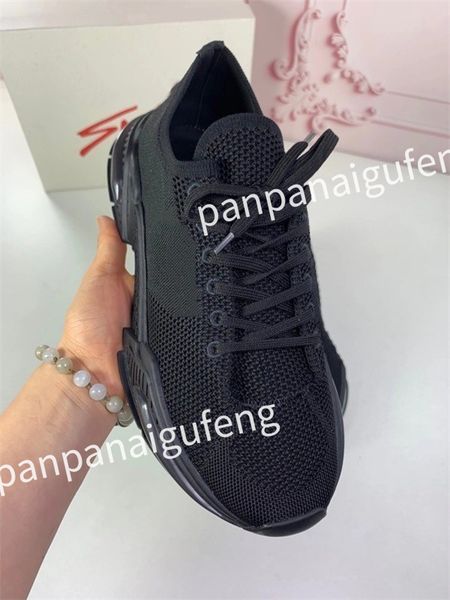 

2023 r sneaker running shoes calfskin leather whiteblue letter overlays platform low sneakers mens woman shoes size 35-46 fd230507, Black