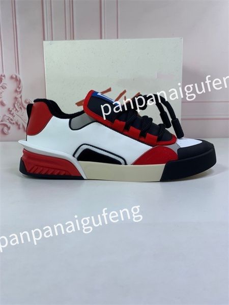 

2023 luxury designer sneaker running shoes calfskin leather whiteblue letter overlays platform low sneakers mens woman shoes size 35-46 fd23, Black