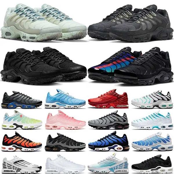 

new fashion black white running shoes tn plus 3 terrascape triple 2023 men women unity atlanta hyper sky blue fury jade mint green mens spor