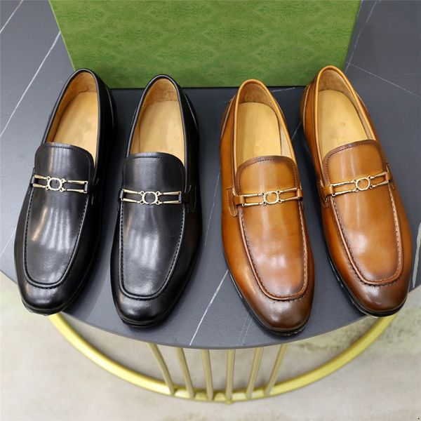 

16model new leather shoes men lace up formal dress shoes luxury business oxford male office wedding designer dress shoes footwear mocassin h, Black