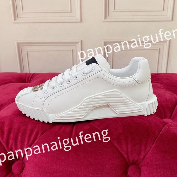 

luxury designer sneakers calf leather white blue letter platform low sneakers for men and women training shoes size 39-46 fd2201001, Black