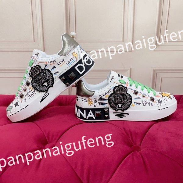 

2023 new designer sneaker trainer running shoes calfskin leather whiteblue letter overlays platform low sneakers mens woman shoes size 35-45, Black