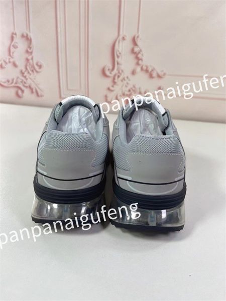 

2023 new luxury designer sneaker running shoes calfskin leather whiteblue letter overlays platform low sneakers mens woman shoes size 39-46f, Black