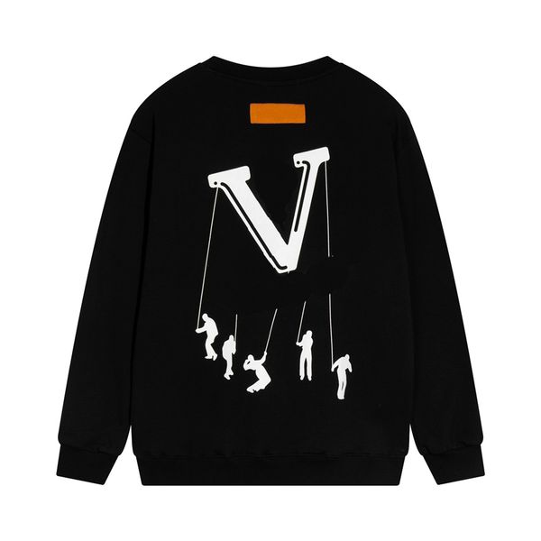 

new men's hoodie, designer hoodie, men's sweater, cotton crewneck hoodie, stylish letter print, men's couple clothing, White;black