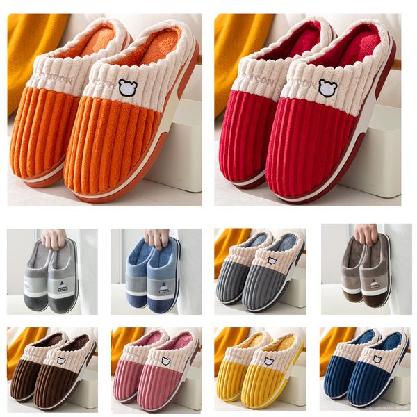

men women slippers cotton shoes red orange men's women's cotton shoes indoor warm cotton slippers eur 36-45, Black