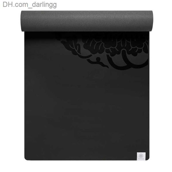 

gaiam sol dry-grip yoga mat black 5mm (longer/wider) q230826