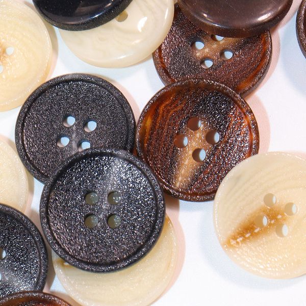 

Resin buttons, wide edge buttons, four eye fine edge lining, windbreaker button accessories, black colored large round edge, suit sweater, coat button accessories