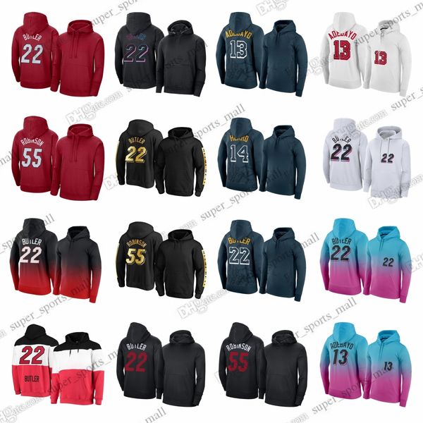 

diy custom 23 24 man sweatshirt basketball hoodiesbutler adebayo lowry robinson herro vincent strus yurtseven jovic city pullover hoodie spo, Blue;black