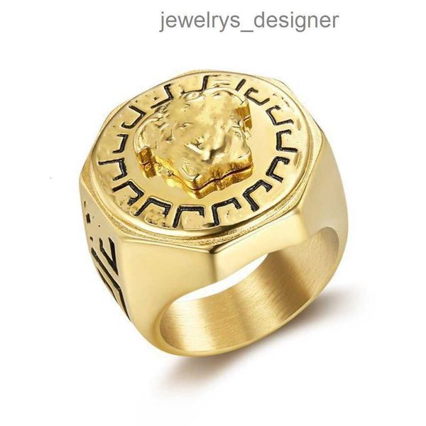 

brand designer rings medusa fan family / f family french diamond titanium steel ring for men and women, Silver