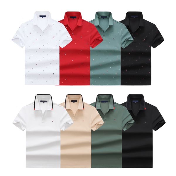 

plus szie mens polo shirt tb warhorse embroidery short sleeve tshirt burb designer tshirt lapel sweatshirt cotton casual business t-shirt m-, White;black