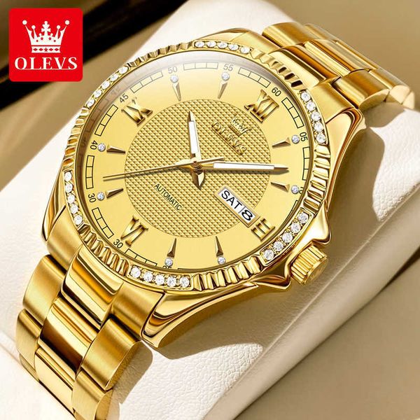 

luxury designer watches celebrity endorsement of brand watch fully automatic mechanical double calendar gold elderly business men's, Slivery;black