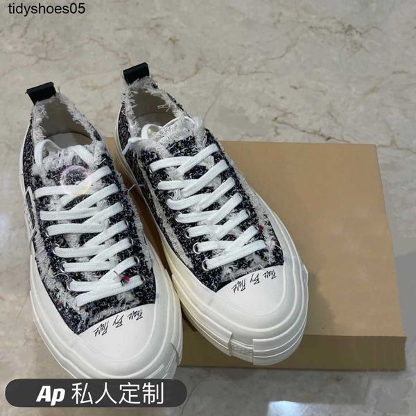 

xvessel wu jianhao black valentine's day denim woven color changing low vulcanized beggar canvas shoes for men and women