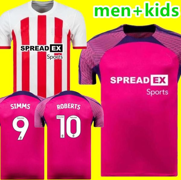 

2023 2024 sunderland home soccer jerseys stewart simms roberts amad clarke dajaku embleton evans o'nien football shirt pritchard mens k, Black;yellow