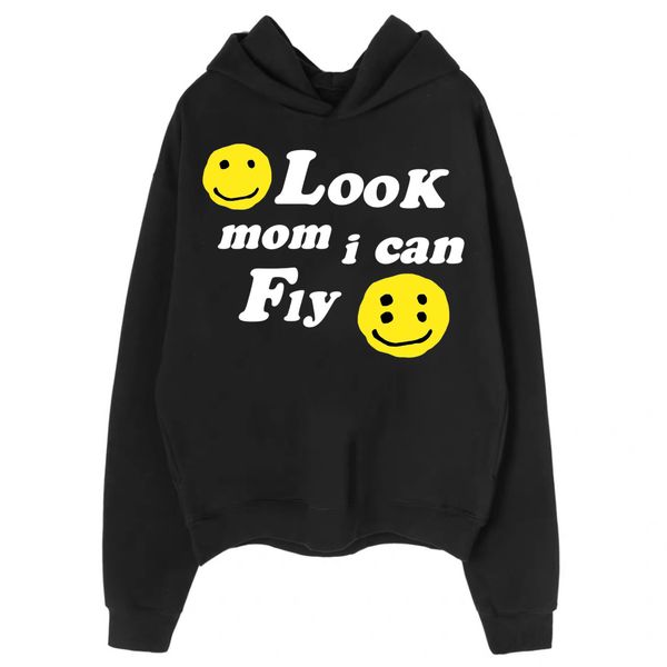 

men designer kids see ghosts cho lost in space street hip-hop hoodies fleece pure cotton men's women's hooded sweater look mom i c, Black