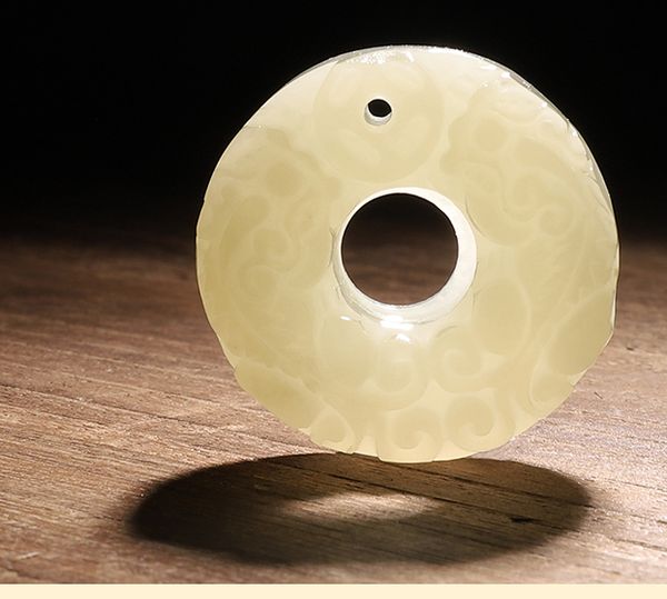 

jade circle peace clasp with men and women, Silver