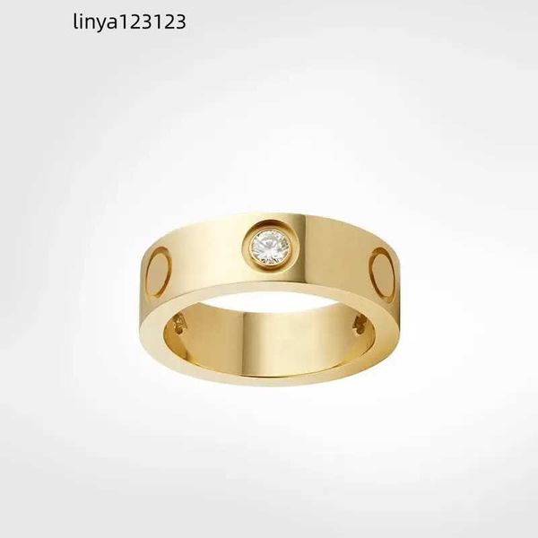 

classics love ring designer ring rose gold silver 4mm 5mm 6mm ring 18k gold plated with diamonds for lovers ring wedding anniversary designe