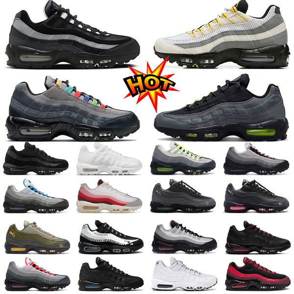 

men women 95 running shoes max 95s air triple white black neon red tour yellow navy olive reflective mens trainer sports sneakers size 36-45