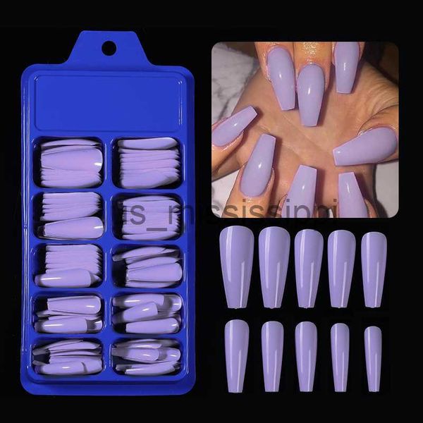 

false nails 2024100 pcs blister box with color pointed false nail stickers long coffin full cover fake nail tip manicure x0826, Red;gold