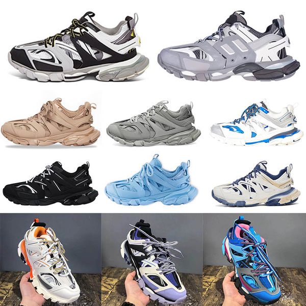 

casual shoes triple s track 3.0 sneakers transparent nitrogen crystal outsole running shoes mens womens trainers black white green eur 35-45