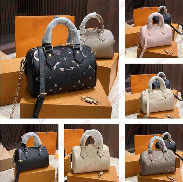 

women pillow bag speedy 20 handbag with lock tote designer shoulder crossbody bags lady quality colorful monograms messenger wallet dhgate s