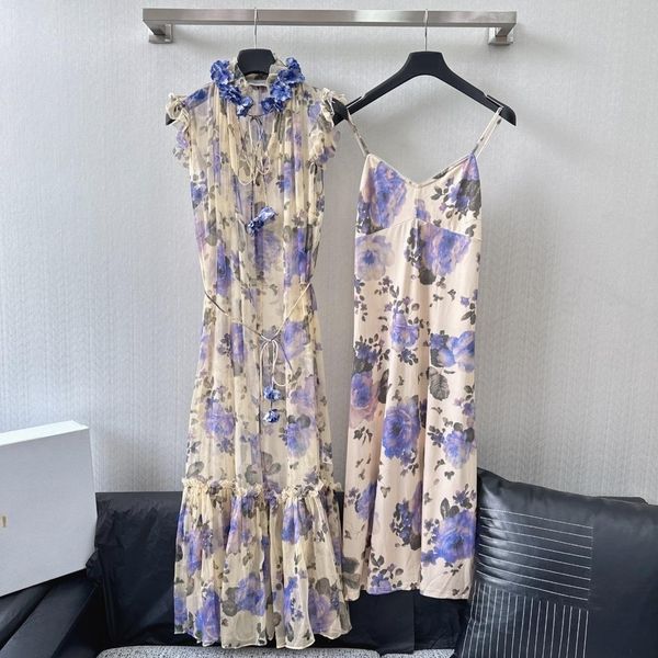 

casual dresses 2023 australian designer dress, latest floral image mid length dress in early autumn, Black;gray