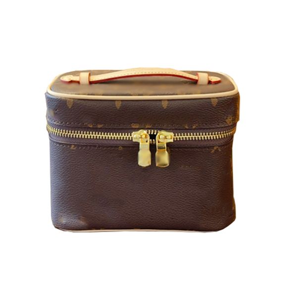 

luxury designer mini makeup bag french brand classic box type handbag fashion women's leather valise large capacity 23 new letter print