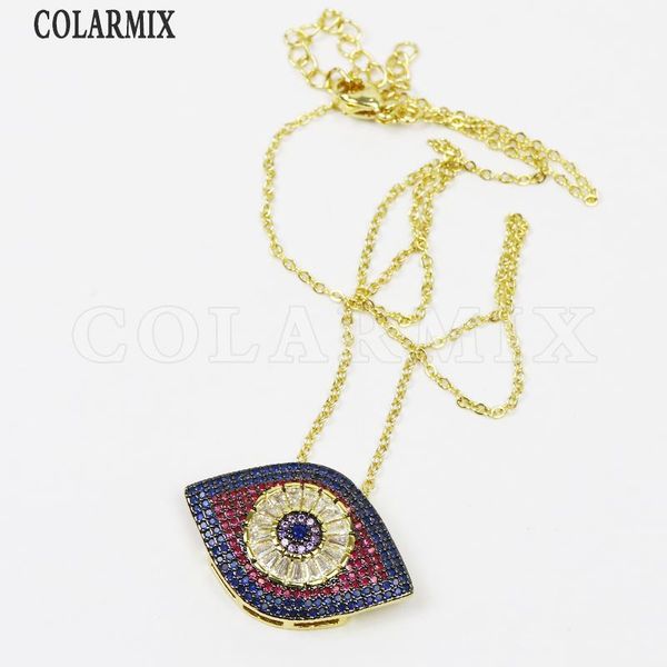 

necklaces 3 pcs zircon eyes colorful eyes pendant necklace jewelry pendant necklace jewelry accessories jewelry necklace gift 7444, Silver