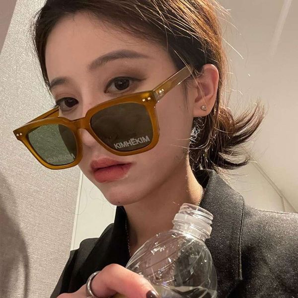 

item title sunglasses womens polarized tide double alphabet caramel color kimhekim, White;black