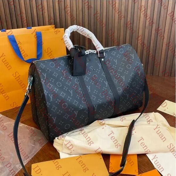 

designer travel bags shoulder bags men women large tote original brand fashion handbags 60 cm big real soft leather travelling handbag cross