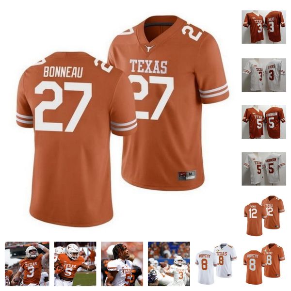 

texas longhorns football jersey 11 jalen catalon 3 larry turner-gooden 15 s'maje burrell 54 cole hutson 24 jonathon brooks 96 zac swans, Black