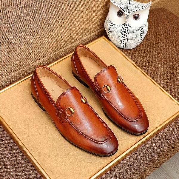 

7model slip on men designer dress shoes men oxfords fashion business luxury dress men shoes 2023 new classic leather men's suits shoes, Black