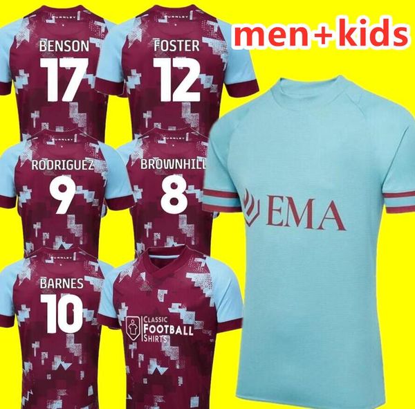 

22 23 foster barnes home away soccer jerseys benson zaroury rodriguez brownhill football shirt gudmundsson cullen tella vitinho football shi, Black;yellow