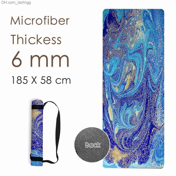 

natural rubber yoga mat printed women fitness mats pilates gym exercise healthy tapete q230826