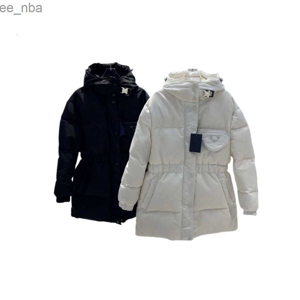 

2023 women's long down jacket r brand clothing women's jacket zipper parka winter thickened windproof warm casual women's pri, Black