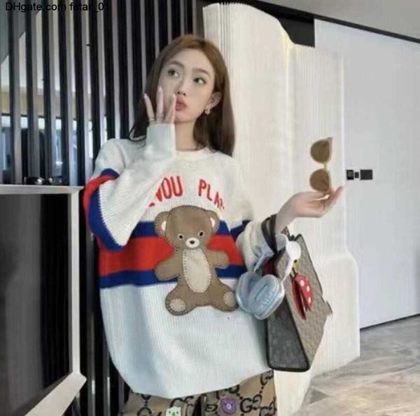 

women's sweaters designer brand letter embroidery new fashion loose large size knitted cardigan sweater women's clothing, White;black