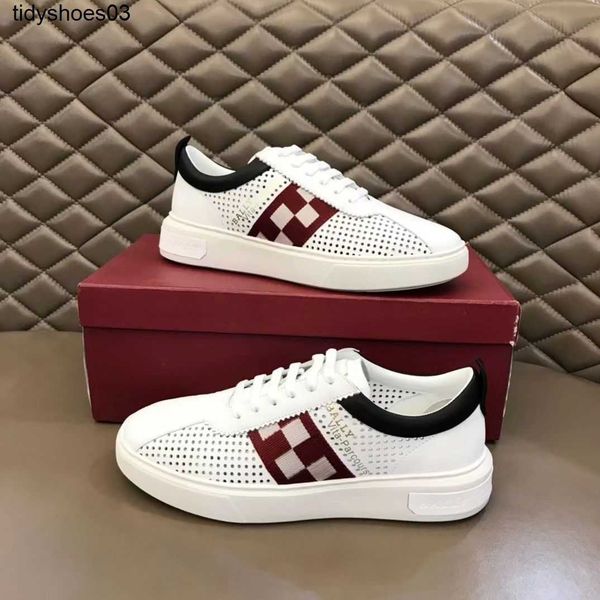 

ballys sneakers classic summer men's striped low casual shoes forrest gump style mesh breathable shoes, Black