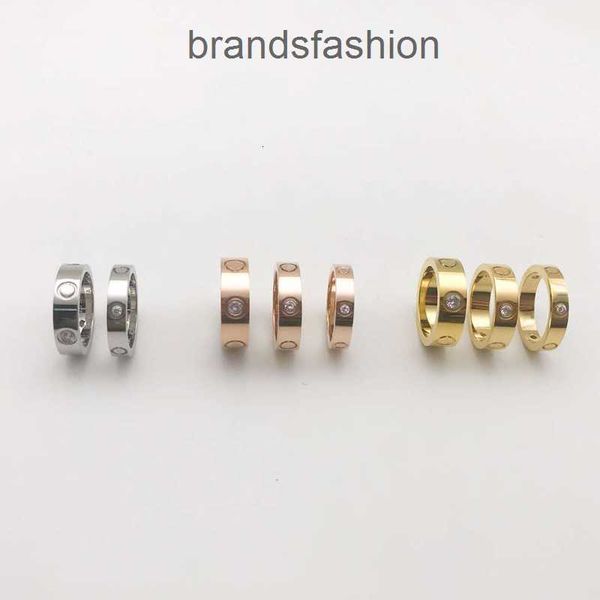 

designer rings classic luxury love band ring fashion woman wedding 316l stainless steel jewelry, Silver