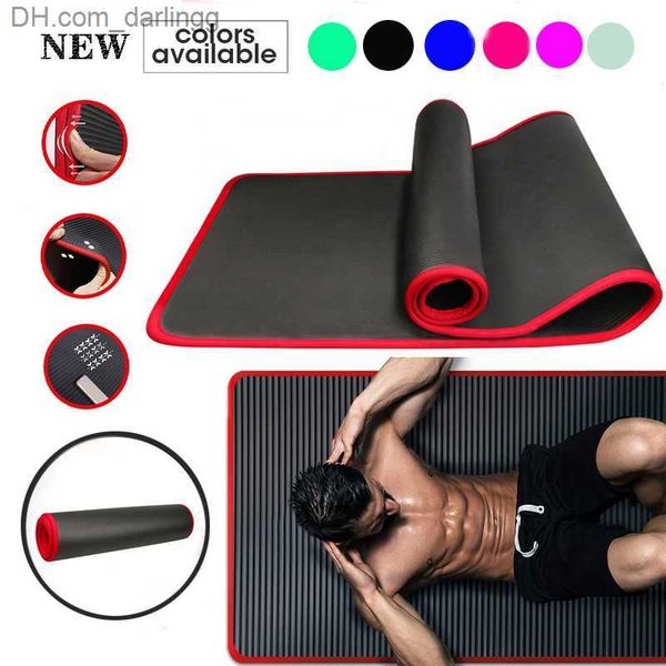 

new 8 color hemming 10/15mm thick high density nrb non-slip yoga pilates mat fitness sports gym/home tasteless waterproof pad q230826